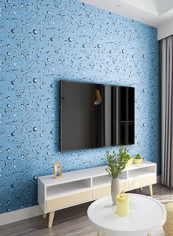 ROZADIO 3D Wallpaper- Living Room Wall Sticker- Embossed Wallpapers for Home - Wall Sticker Wallpapers for Walls - Self Adhesive Wallpaper - Wall Stickers for Bedroom 45cm x 500cm-Blue (Pack of 1) - Image 2